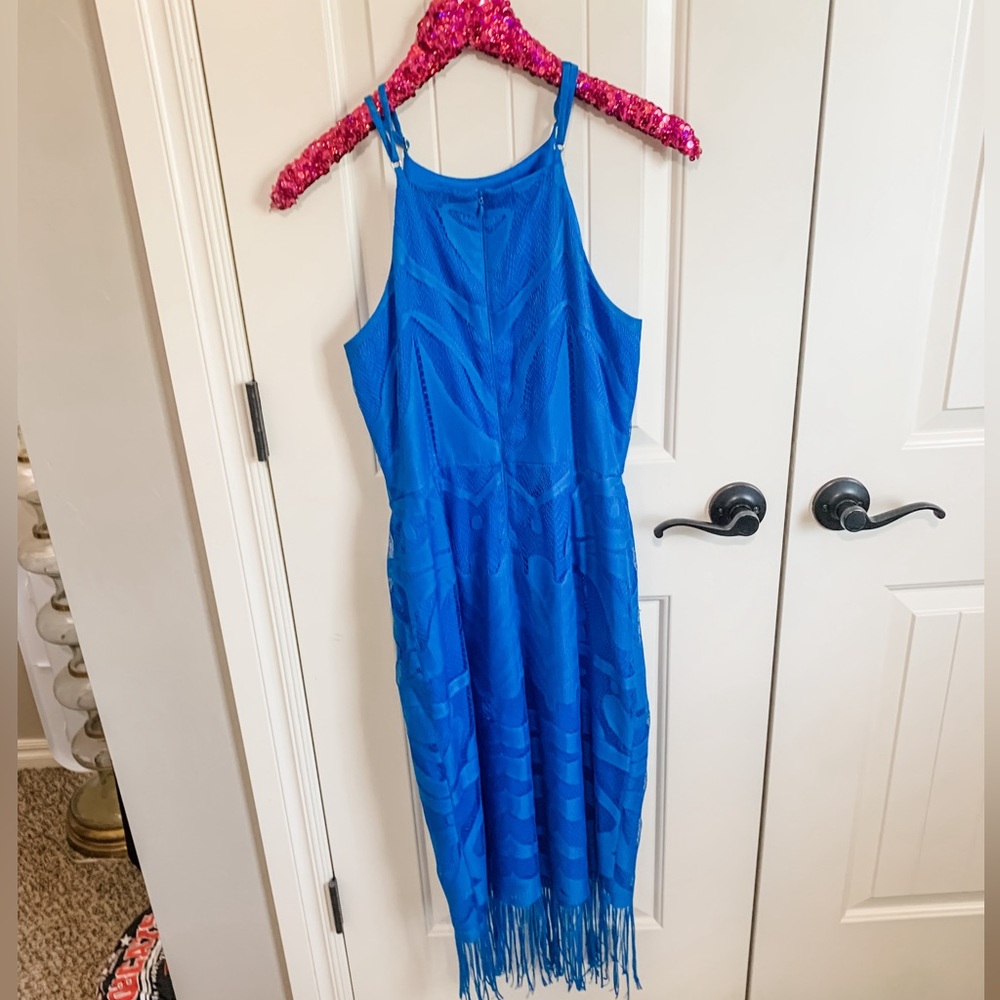 Blue fringe Gianni Bini dress size 6